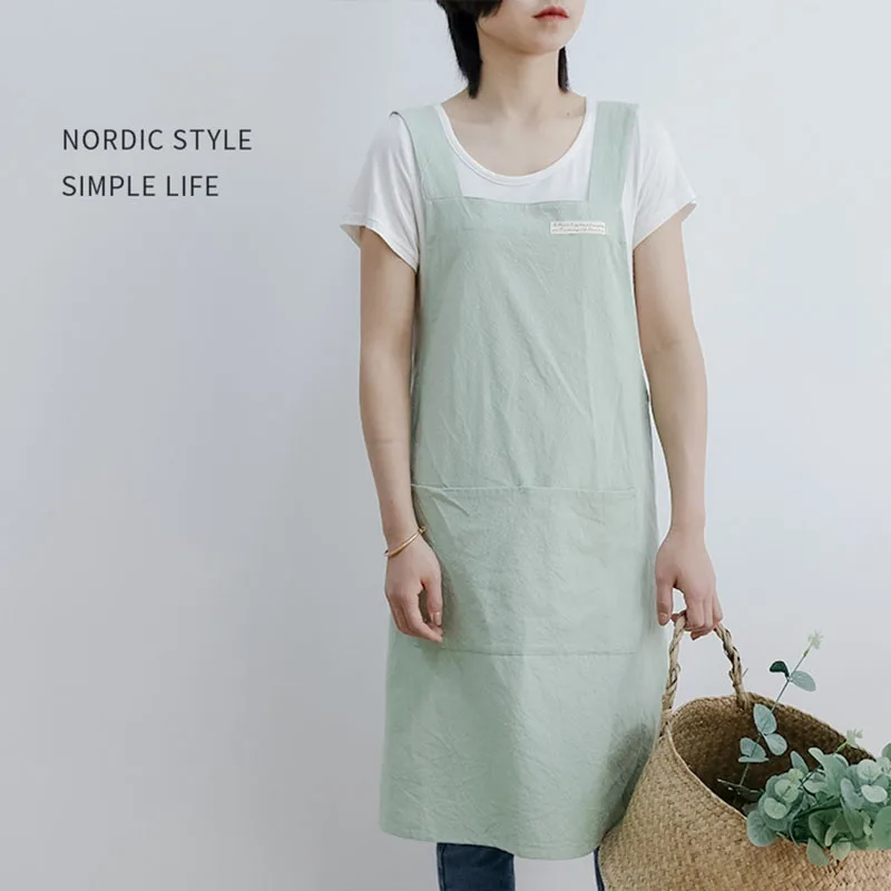 

Waiter Apron Comfortable Cross straps Kitchen Cafe Restaurant Coffee Shop Cooking Protector
