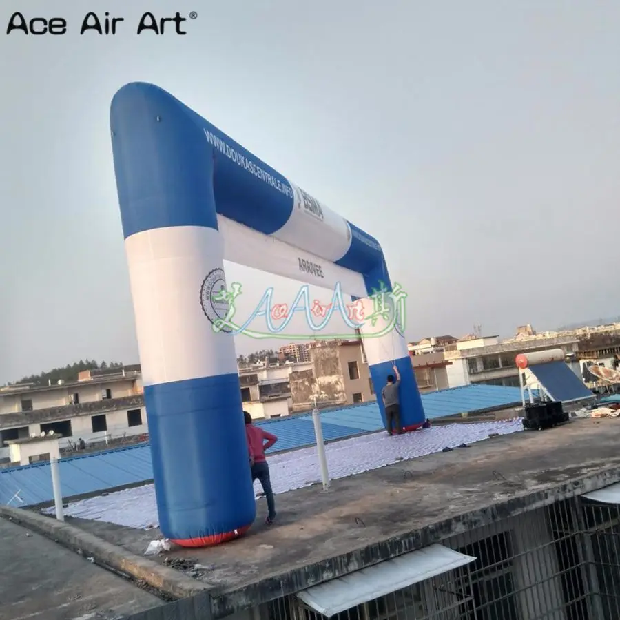 Giant Inflatable Start Finish Line Archway Entrance Bows for Sport Game 12m x 6m Free Air Blower