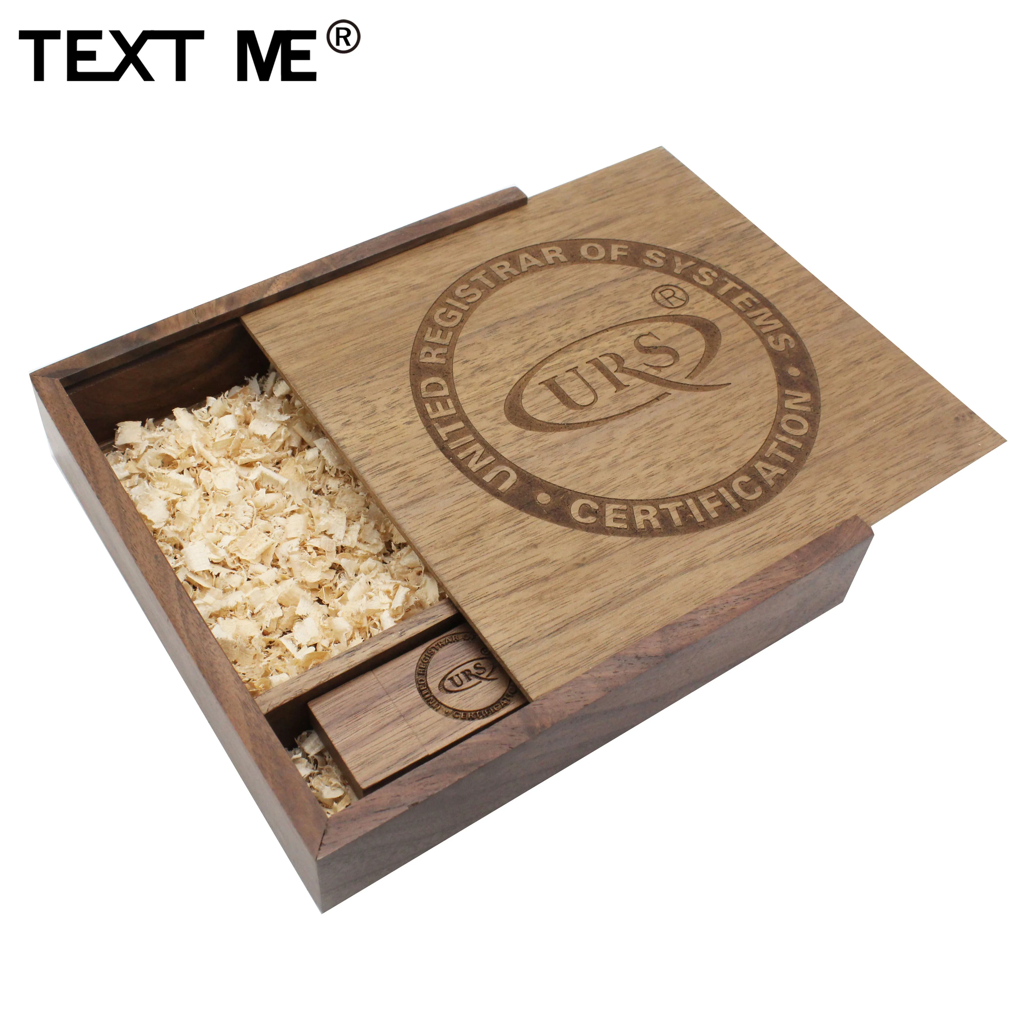 Деревянный usb флеш накопитель TEXT ME с логотипом в коробке 4 ГБ 8 16 32 64 2 0 сделанный на