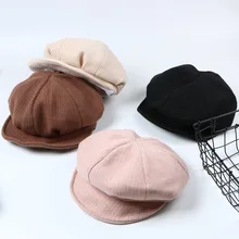 1 шт. популярная модная кепка Newsboy Мужская Женская Классическая восьмиугольная Женская винтажная Кепка s берет живописца зимние шапки для девочек 5 цветов