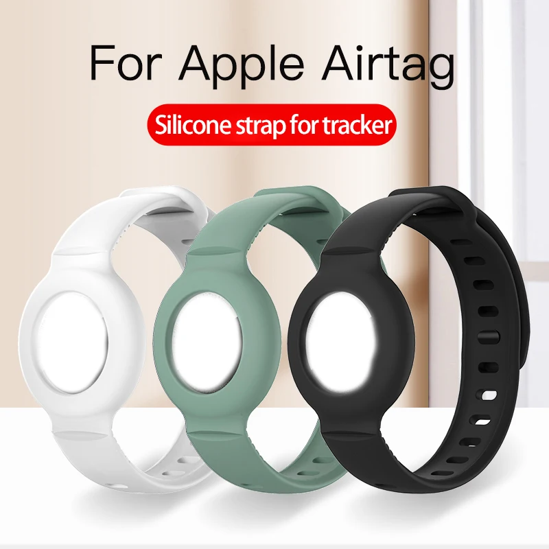 Браслет для AirTag силиконовый чехол с защитой от потери защитный дизайн Apple Airtag