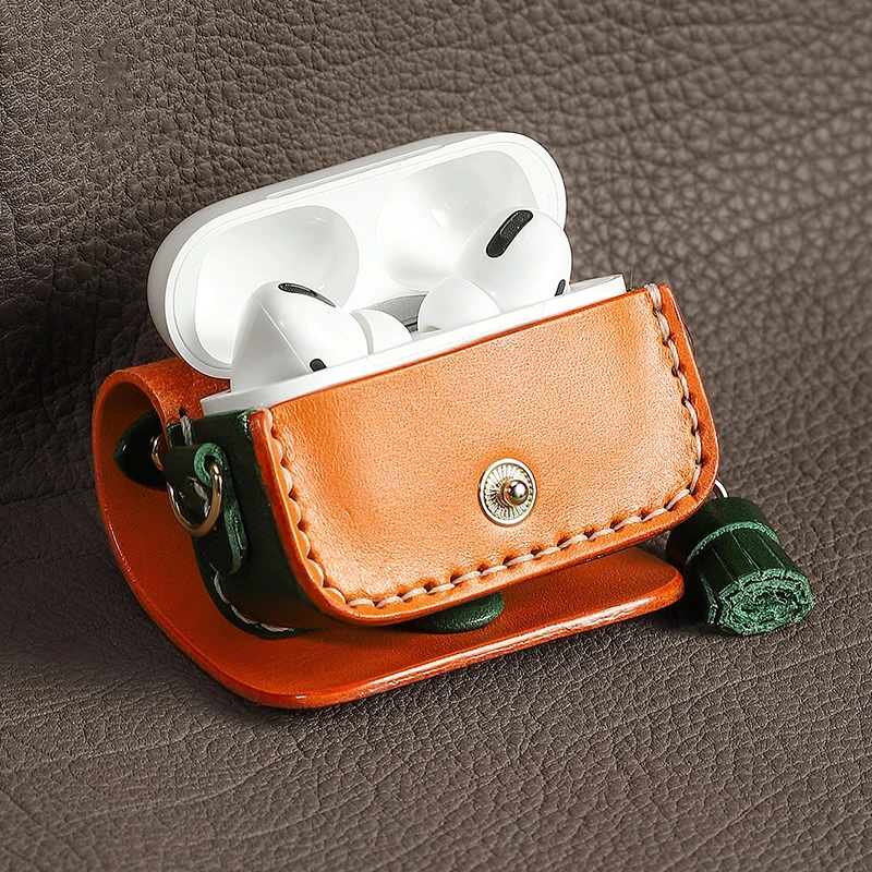 

Airpods Protective Cover, Bluetooth Headset Cover, Handmade Leather Goods, Diy Material Bag