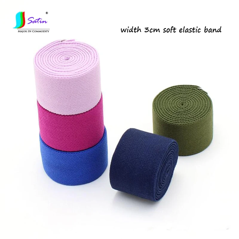 Width 3cm Flat Super Soft elastic Band Sew Clothing Accessory Nylon