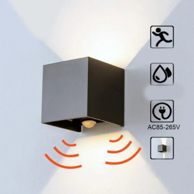 

Outdoor Radar Motion Sensor LED Wall Light 7W Adjustable Angle Wall Lamp for Bedroom Living Room Waterproof Garden Porch light