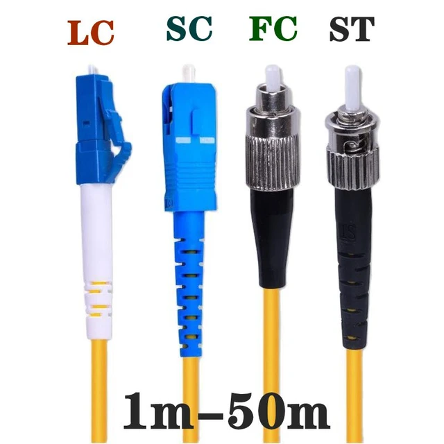 orificio de soplado más y más tanto Upc Sc To Sc Lc To Lc St To St Fc To Fc Fiber Patch Cord Jumper Cable Sm  Simplex Single Mode Optic For Network 3m 5m 10m 20m 30m - Pc