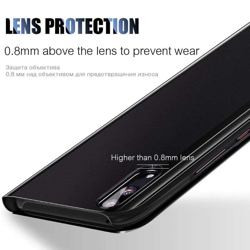 Роскошный чехол для huawei P20 Lite ANE-LX1 чехол зеркальный Флип Жесткий чехол для huawei P20 Pro Чехол полупрозрачный чехол с подставкой P20 чехол s
