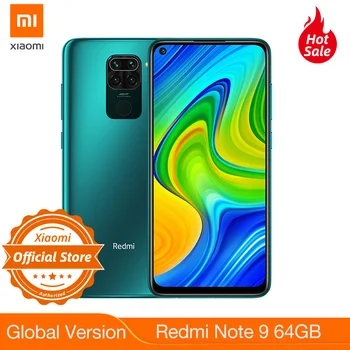 

New Global version Redmi Note 9 64GB 3GB RAM Smartphone Helio G85 5020mAh battery 18W fast Charging 6.53" DotDisplay 48MP Camera