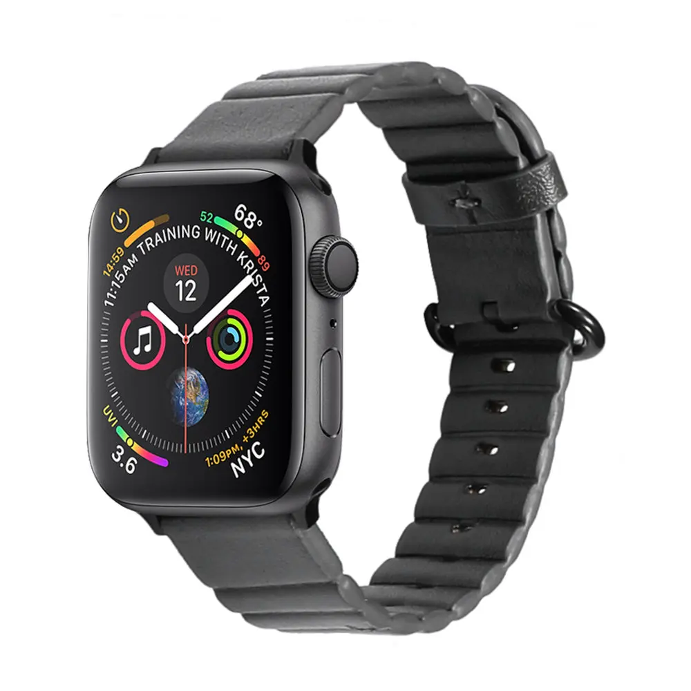 Кожаный ремешок-петля для apple watch 5 4 ремешок 44 мм correa apple watch 42 мм 38 мм 40 мм iwatch series 5 4 3 браслет из натуральной кожи - Цвет ремешка: gray