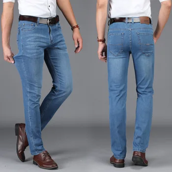 

2019 Middle Men's Cowboy Trousers Business Gentleman Straight Cylinder Middle Waist Leisure Pants