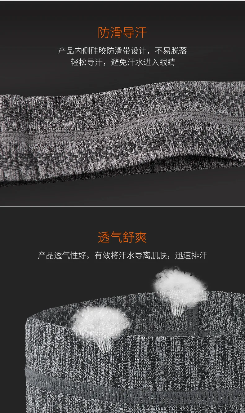 Sport Sweatband Men Women Headband Quick-drying Sweat Straps Head Band Running Tennis Headscarf Anti-slip Elastic HairBand