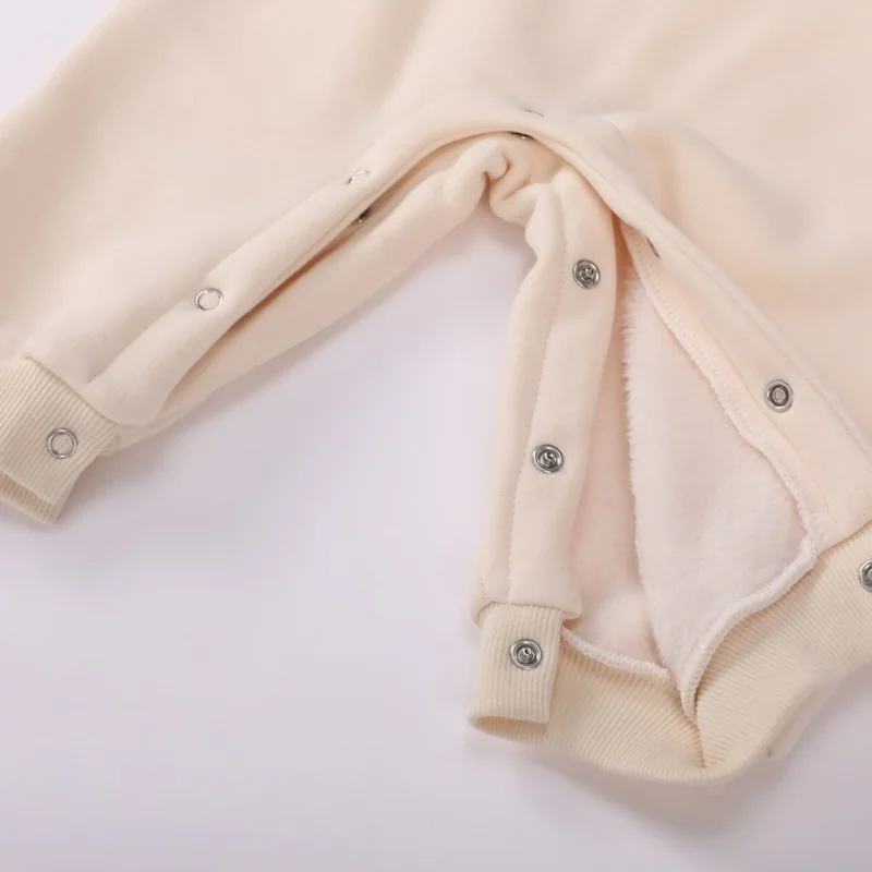 Детские комбинезоны для мальчиков и девочек с длинными рукавами и принтом из мультфильма; плотный бархатный осенний повседневный комбинезон для малышей; s