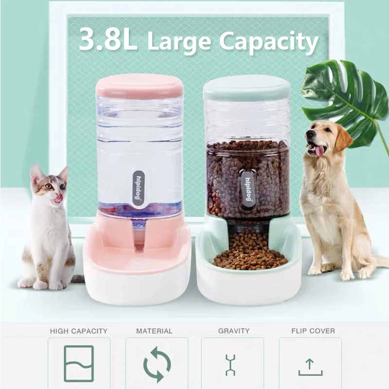 

3.8L Pet Cat Automatic Feeders Large Capacity Cat Water Fountain Plastic Dog Water Bottle Feeding Bowls Water Dispenser For Cats