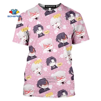 

SONSPEE Mystic Messenger Men's T-shirt 3D Print Funny Guy 707 Jumin Han&ZEN TShirt Summer Casual Women Fitness Oversiezed Tops