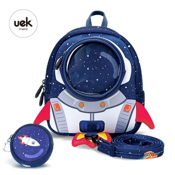 

Uek Kids Shoulder Bags Baby Lightweight Rocket Backpack School Original Waterproof Blue Branded Outdoor Travel Bag Boy And Gril
