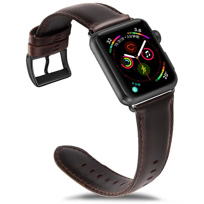 Ремешок из натуральной кожи для apple watch band 5 4 44 мм 40 мм iwatch 42 мм 38 мм Браслет apple Watch 4 3 2 1 Аксессуары