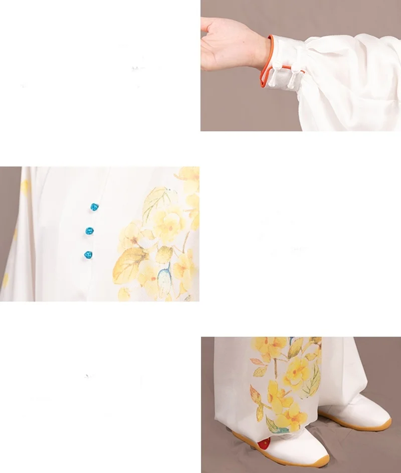 Одежда Тай-Чи, костюм для боевых искусств, форма для кунгфу одежда тайцзи цигун, костюм с принтом для мужчин и женщин, белая форма Тай-Чи, FF2256
