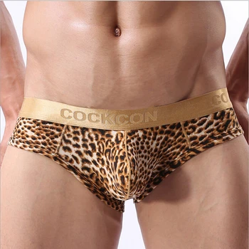 

COCKCON Sexy Men Underwear Briefs Phnom Penh Leopard Men's Underwear Stretch Breathable Antibacterial Underwear Size M-XXL