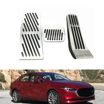 

for 2019 Mazda 3 Axela Stainless Steel Car Accelerator Pedal Brake Pedals Cover Rest Pedals