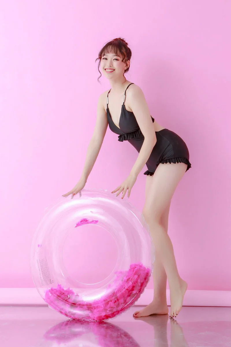 Inflatable pool float Beach Swim Circle Float intex Gonfiabili Water Pool Party Inflatable Swimming Ring Heart Feather Sequins