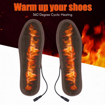 

2pcs USB Rechargeable Electric Powered Plush Fur Heating Insoles Winter Keep Warm Insole Heated insole Motorcycle Accessory