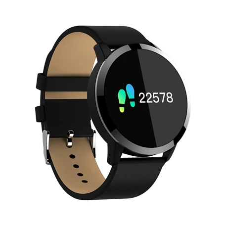 Q8 Смарт часы OLED цветной экран Женская мода фитнес трекер Браслет И V8 Смарт часы Bluetooth Сенсорный экран наручные часы - Цвет: BLACK