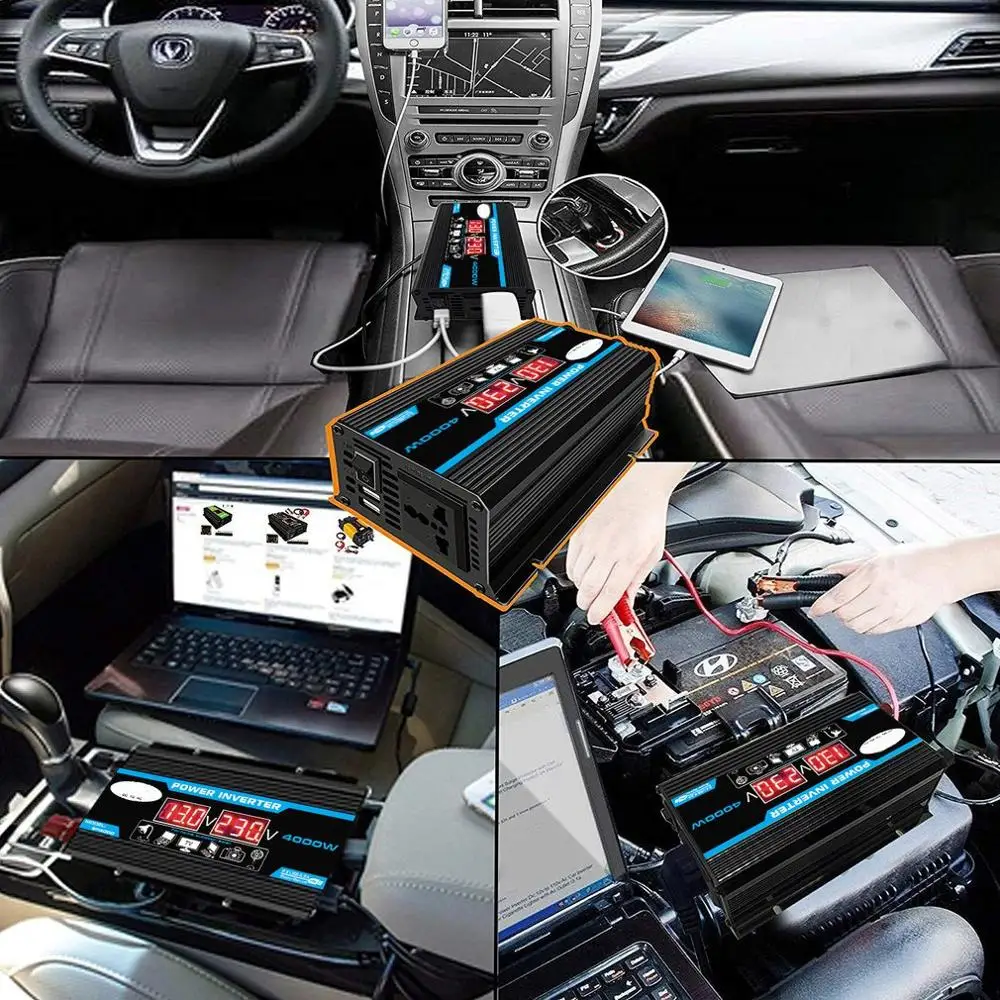 100W Car Power Inverter DC 12V To 110V AC Converter With 2.1A USB Car Adapter Ne