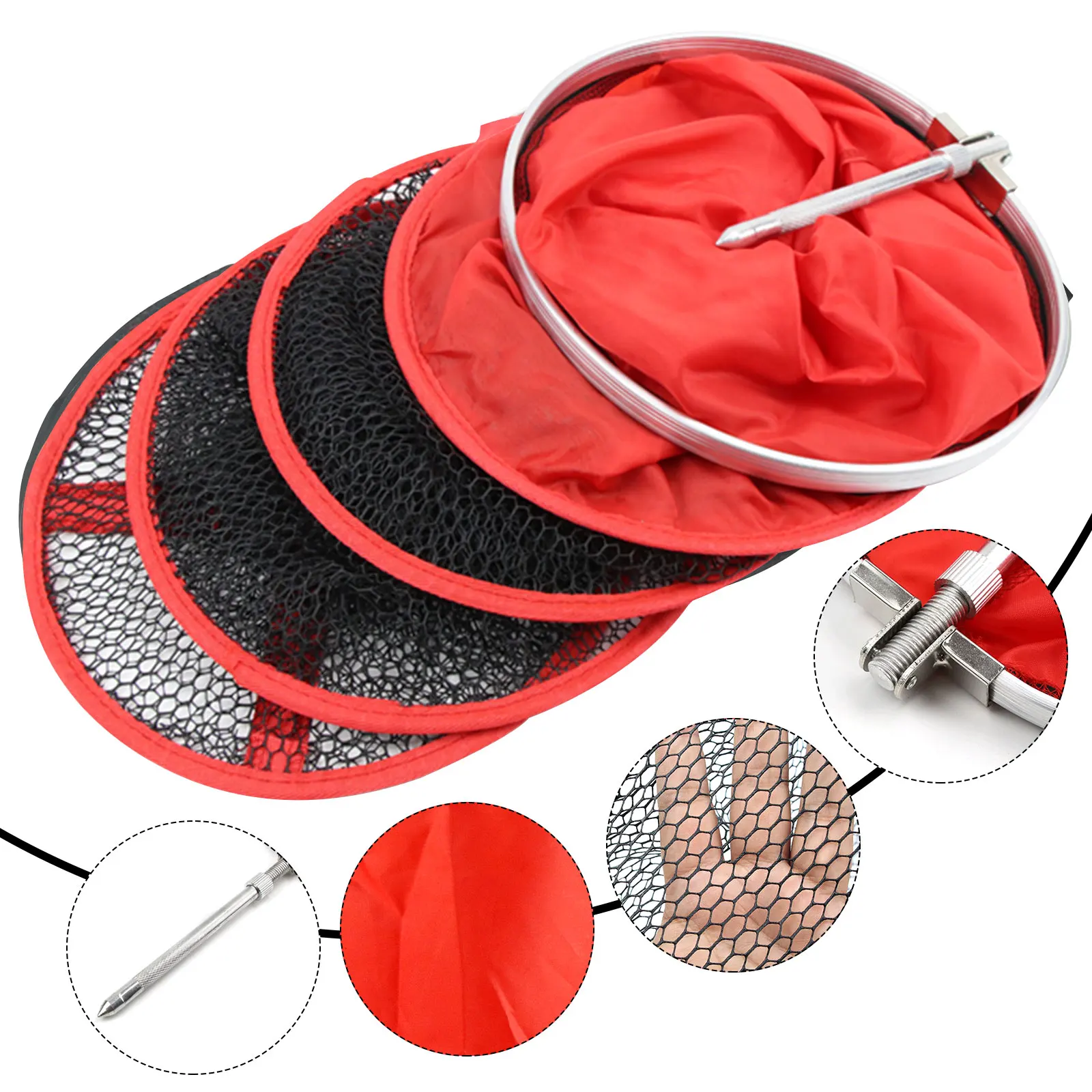 Aluminum Fishing Net, Collapsible Floating Wire Fish Basket, Reinforcement  Foldable Fishing Net Cage, Durable Fishing Gear