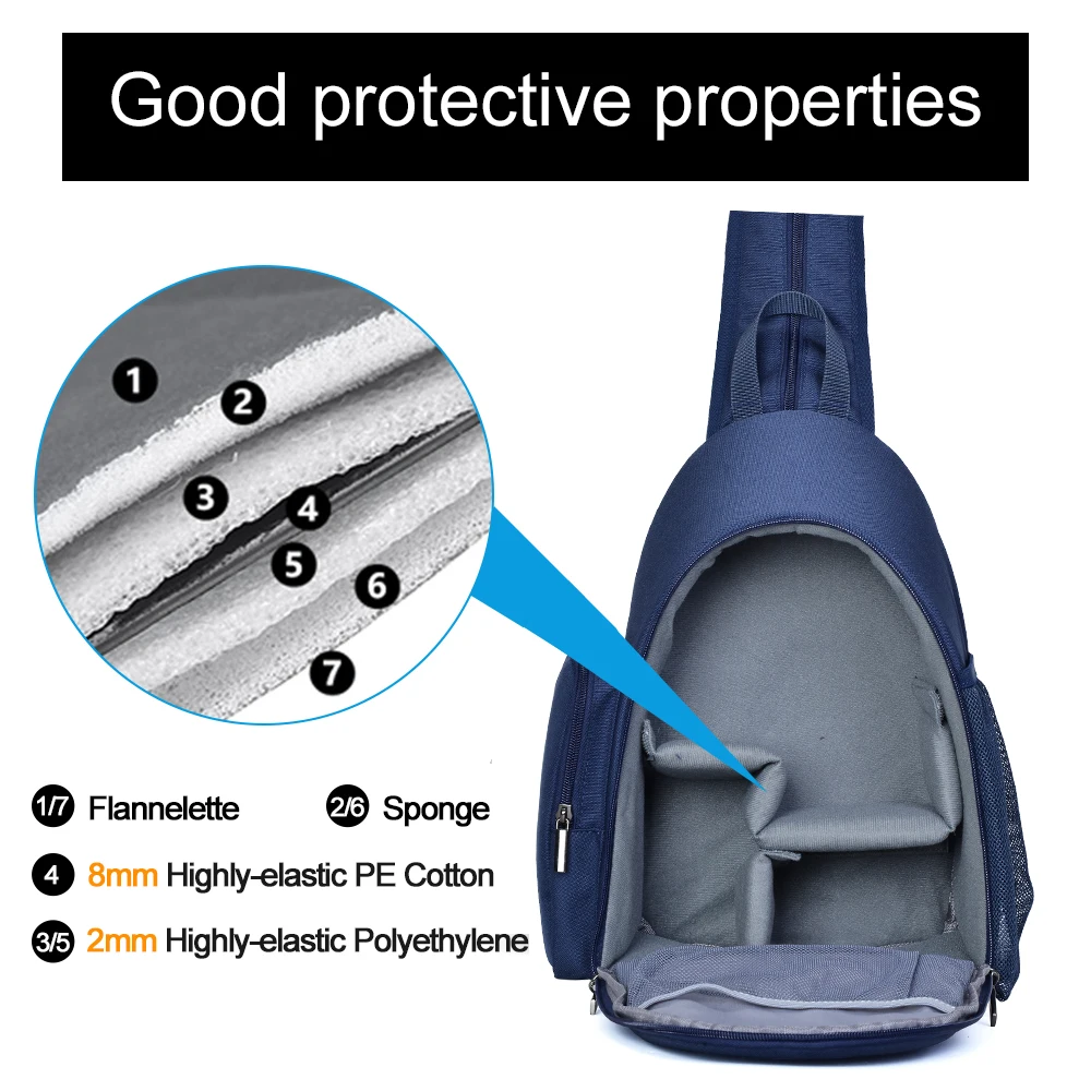 CADeN DSLR Camera Backpack for Nikon Sony Canon Photography Equipment Shockproof Water-resistant Shoulder Bag for Outdoor Travel