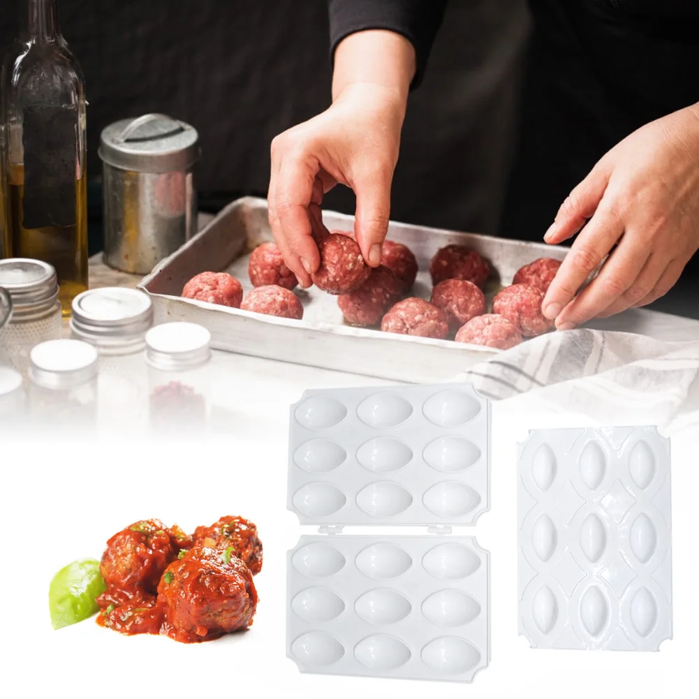 Manual Kibbeh Express Meatball Maker Meatloaf Mold Press Minced Meat Processor Cake Desserts Pie Kitchen Tools 4/9 Holes meat ball maker