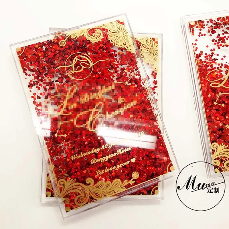  Customized Creative Wedding Invitations Liusha Acrylic Invitations Marriage Business Mobile Flash C - 4.00038E+12