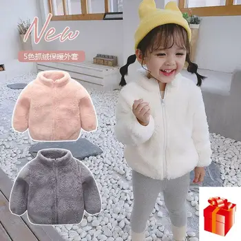 

Kids Baby Blouses 2019 Autumn and Winter New Boys and Girls Cotton Jacket Children Plush Jacket Baby Warm Clothes 1 2 3 4 5 6Y