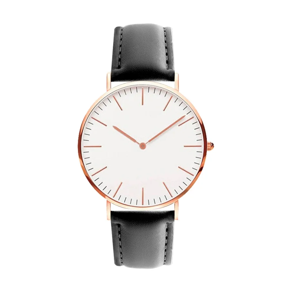 

Men Women Fashion Simple Ultra-Thin Watch Synthetic Leather Analog Quartz Sport Business Watch