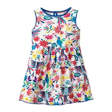 Little maven/Новинка года; летняя одежда для маленьких девочек; Брендовое платье; детское хлопковое платье в полоску без рукавов с фруктовым цветочным принтом; Сарафан