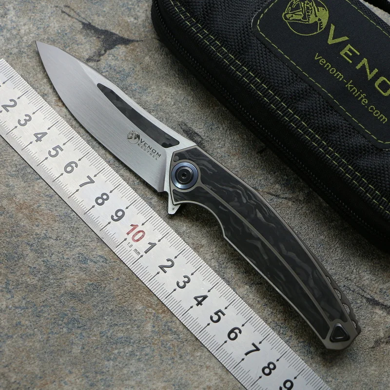 VENOM Kestrel New Folding Pocket Knife Titanium Carbon Fiber Handle M390 Blade Outdoor Camping Hunting Kitchen EDC Tools | Инструменты