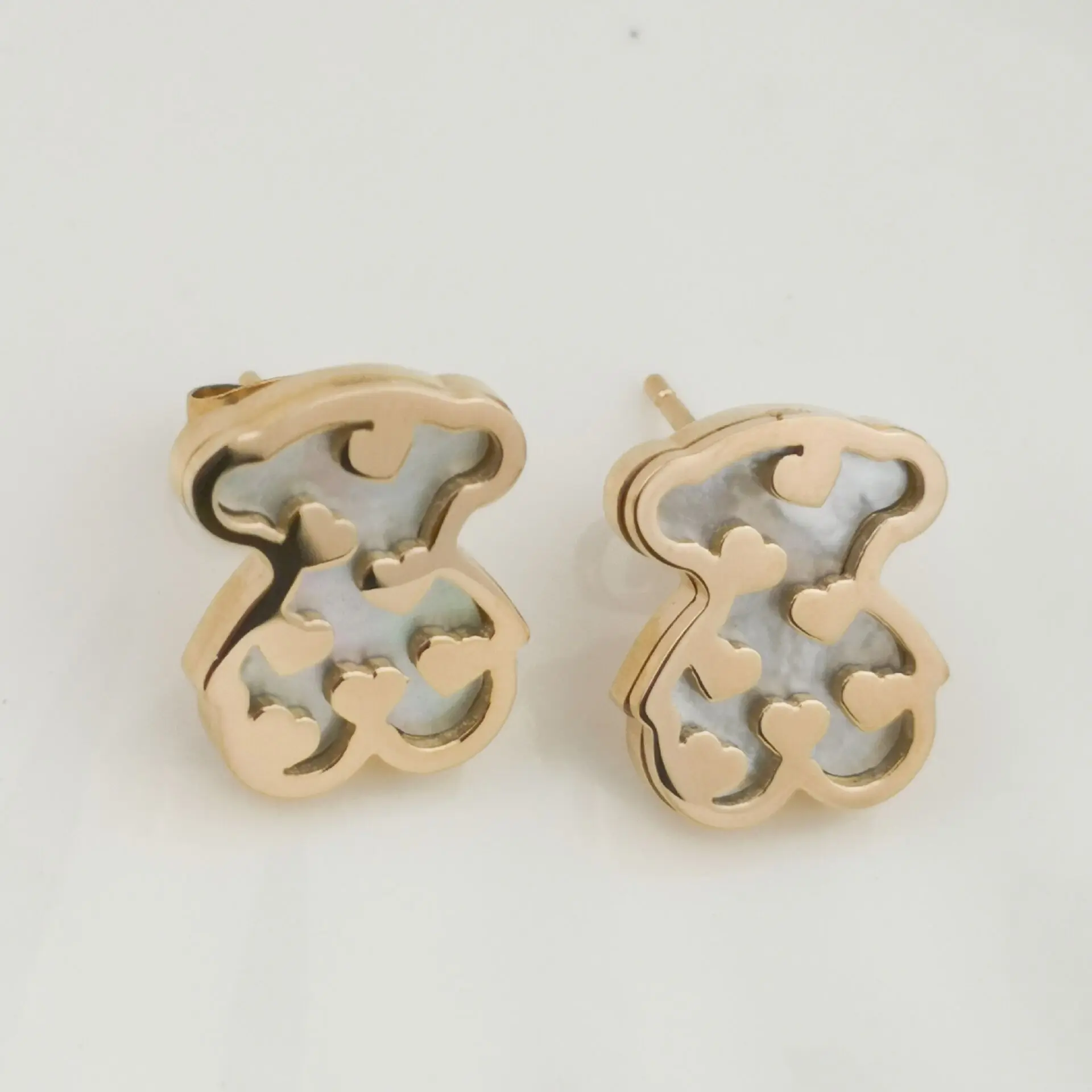 

love shell bear Classic Korean luxury earring for women stainless steel