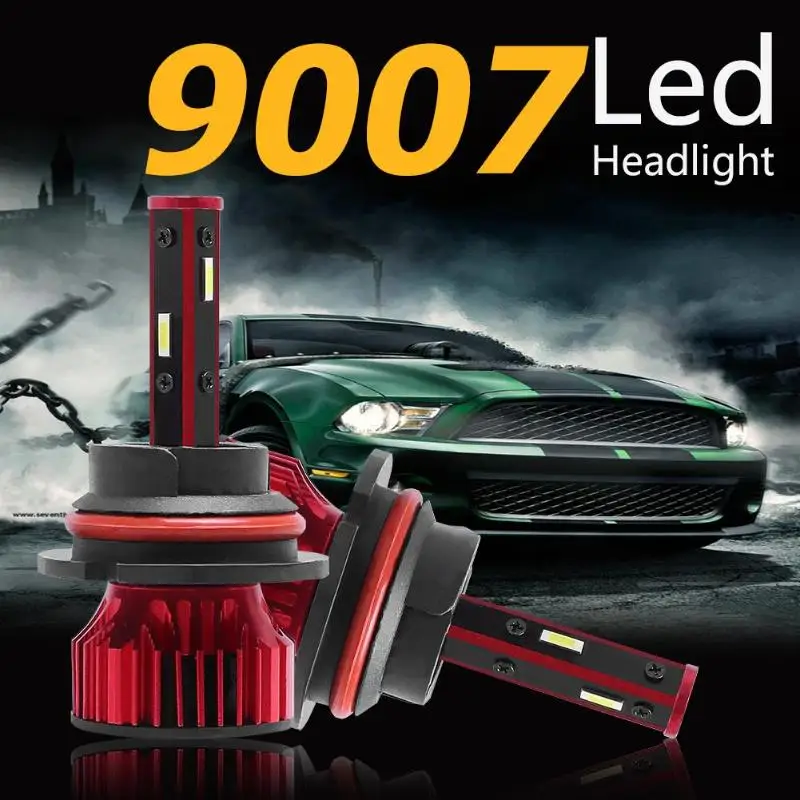 1 пара H1 H3 H4 H7 H11 9005 9007 светодиодный фар автомобиля лампы 6500K 56W 4800LM авто фары лампы EMC