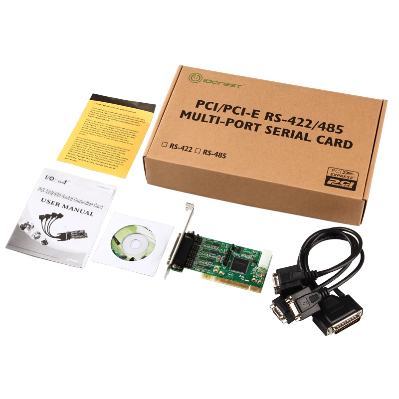 4 порта RS422 RS485 Серийный DB-9 Pin PCI хост контроллер карты чипсет для SysBase