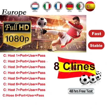 

TV Receptor CCCAM HD DVB-S2 Spain 8 lines for 1 Year Europe support TV Receiver GTmedia V8 Nova V7S V9 Freesat V7 Ccam free test