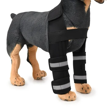 

Reflective Dog Knee Brace Adjustable Pet Knee Pads For Front Legs Wrap Injury Recover Legs Dog Protector Support Prevent Licking