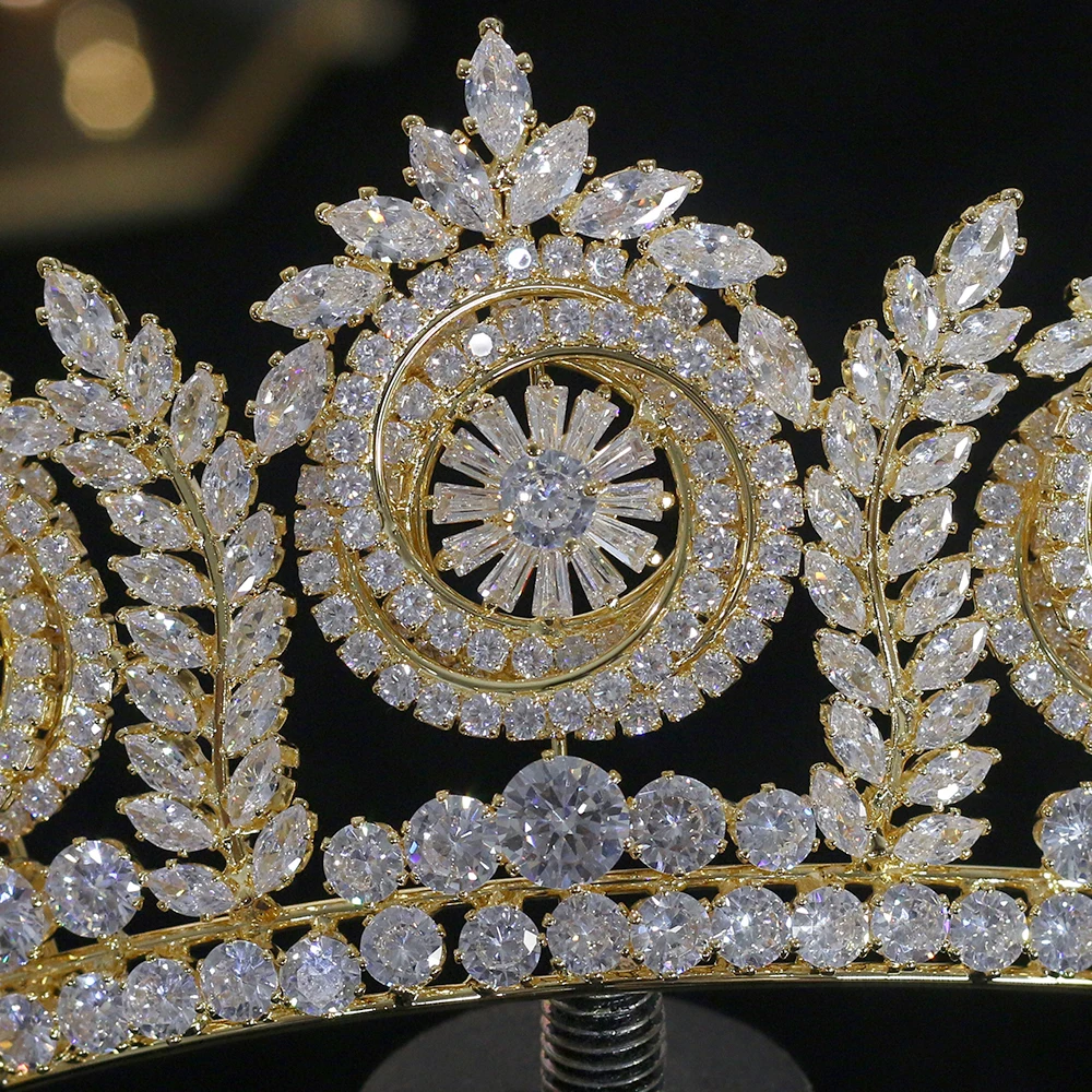 Роскошная золотая большая Хрустальная корона в стиле барокко, свадебная корона, свадебная тиара, корона, тиара, украшения для волос
