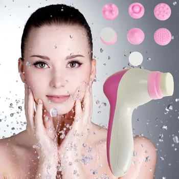 

Multifunctional Deep Clean 5 in 1 Electric Facial Cleaner Skin Care Brush Massager Scrubber Facial Spa Skin Beauty Care Tools