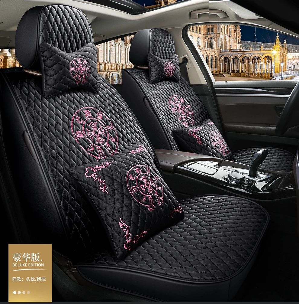 Full Coverage Eco-leather auto seats covers PU Leather Car Seat Covers for Jeep renegade cherokee jeep2009 compass wrangler gran