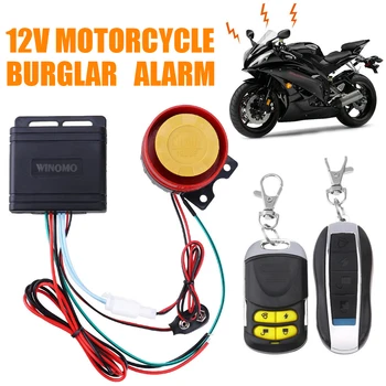 

12v Motorcycle Alarm System Anti Theft Security Alarm System With Double Remote Control For Motorbike Scooter Motor Bicycle