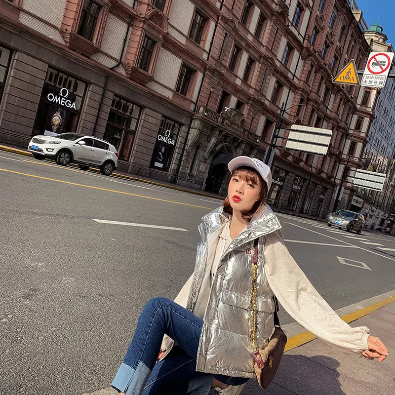 

According to Nalini 2019 New Style Waistcoat Thin down Jacket Cotton-padded Clothes Women's Korean-style Short Loose Sleeveless