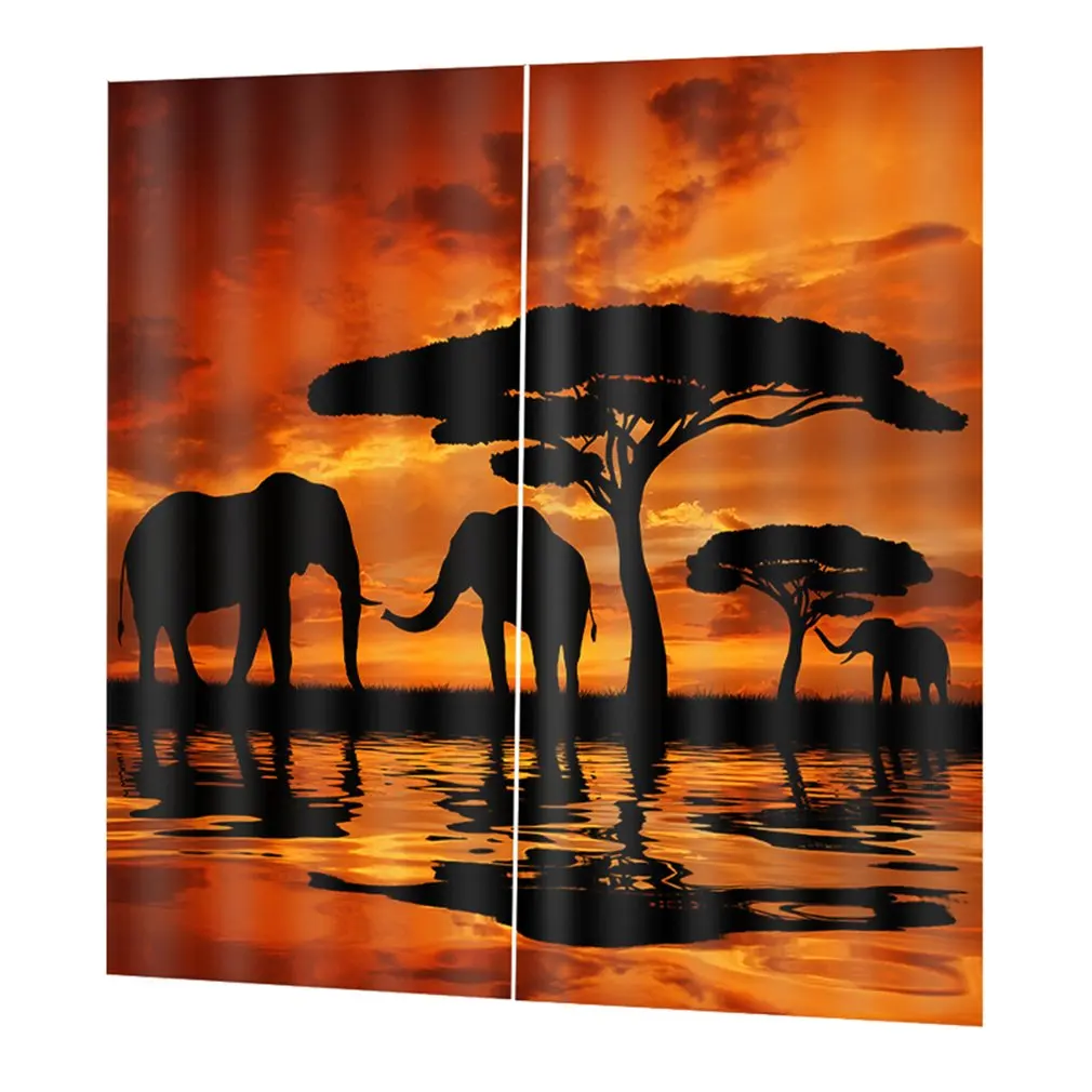 

DZ30063D Multicolored Elephant Digital Printing Waterproof Mildew Shower Curtain140*100