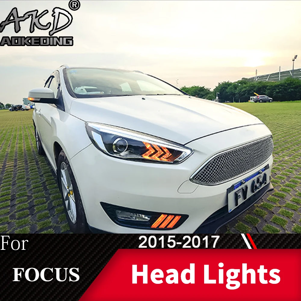 Фара для автомобиля Ford Focus 4- фокус головной светильник s противотуманный светильник дневной ходовой светильник DRL H7 светодиодный Биксеноновая лампа автомобильные аксессуары