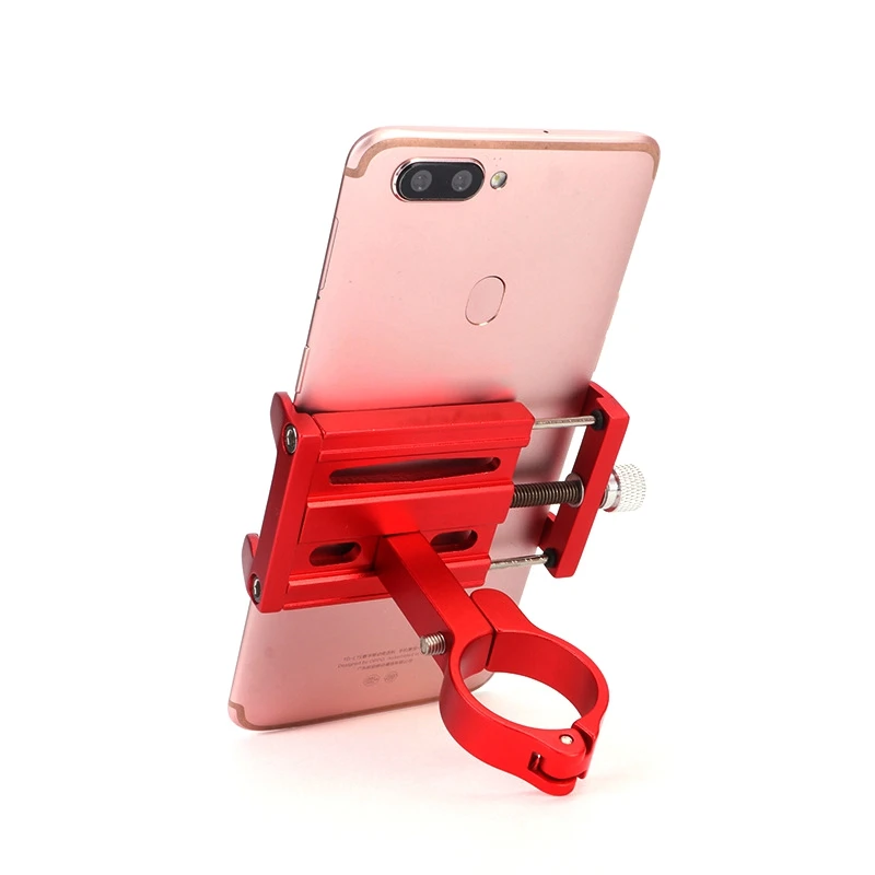 Aluminium Alloy Bicycle Mobile Phone Holder Stands Adjustable Anti-slip Bike Motorcycle Handlebar Metal Phone Bracket