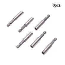 Новинка 1/" Магнитная Шестигранная головка 60 мм/100 мм/150 мм длинная металлическая ударная гайка сеттер Драйвер гнездо бит 2 шт/5 шт/6 шт