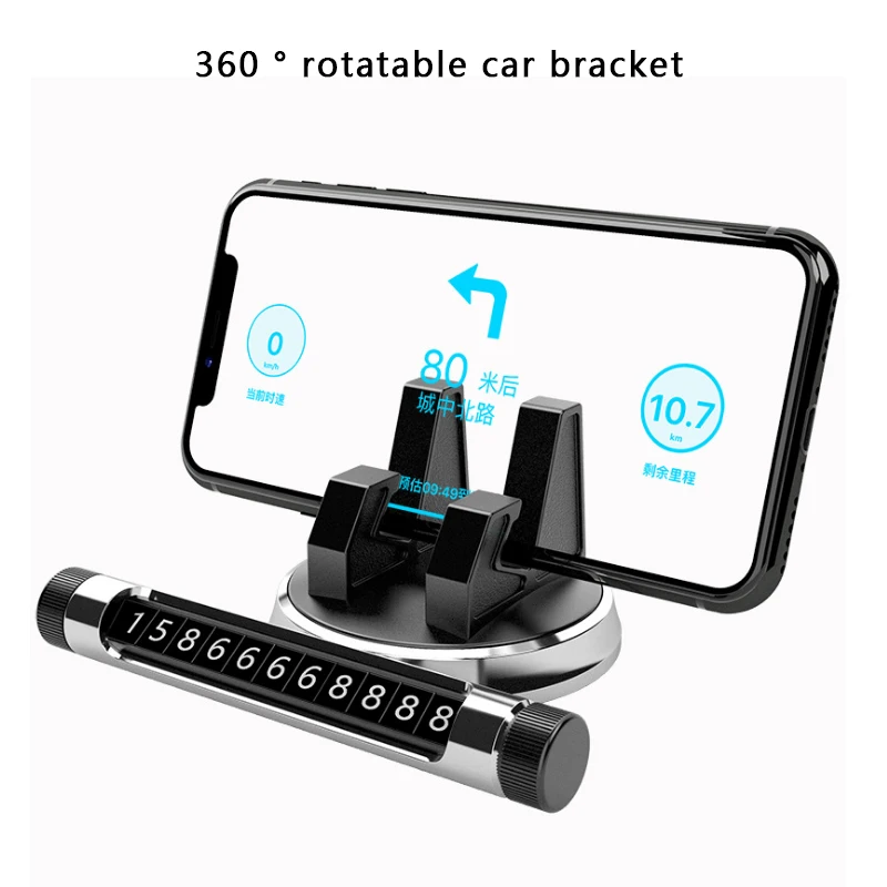 

Phone car holder with stop sign universal car navigation bracket dashboard phone stand new multi rotatable phone holder