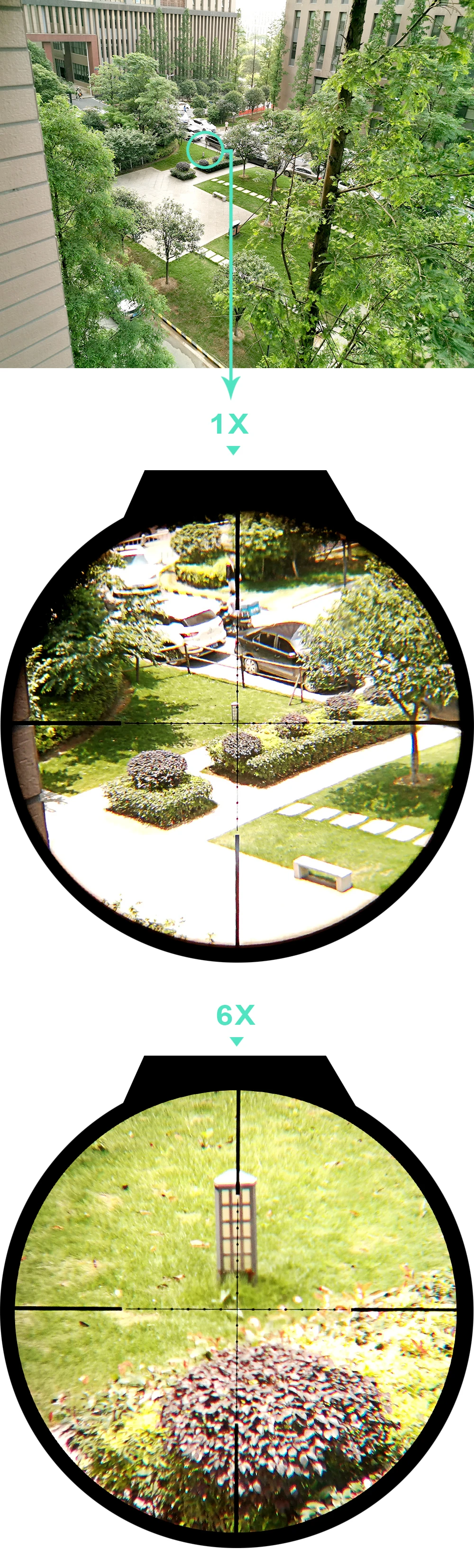 ohhunt Thin Edge 1-6X28 IR Hunting Riflescope Mil Dot Glass Reticle RGB Illuminated with Turrets Reset Tactical Shooting Scope